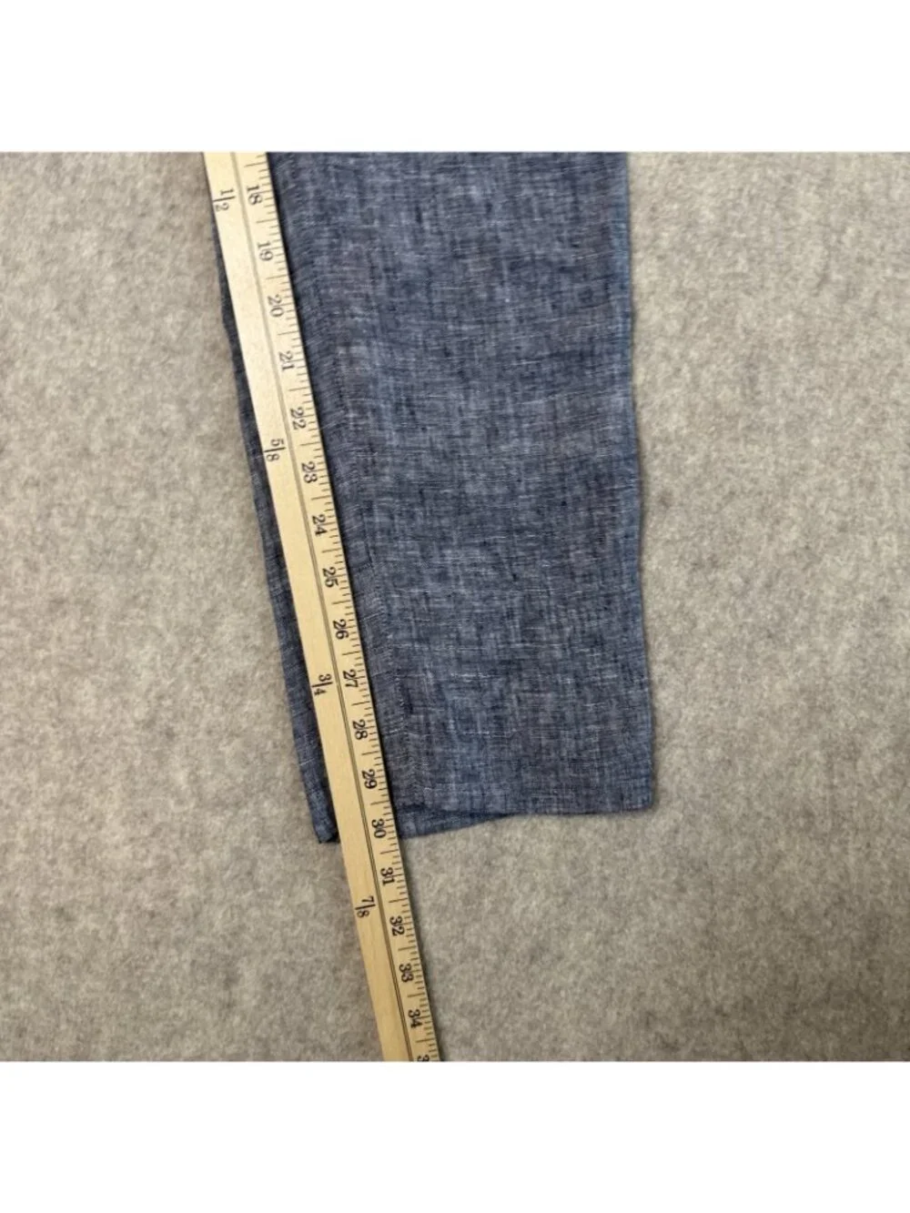 Everlane 100% European Flax Linen Pants Mens 29x30 Blue Chambray Straight Leg